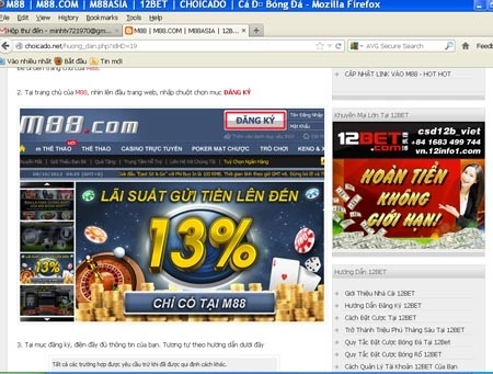 Khởi tố Phó giám đốc truyền thông ngân hàng về hành vi tổ chức đánh bạc - 1 Giao diện trang web đánh bạc M88.