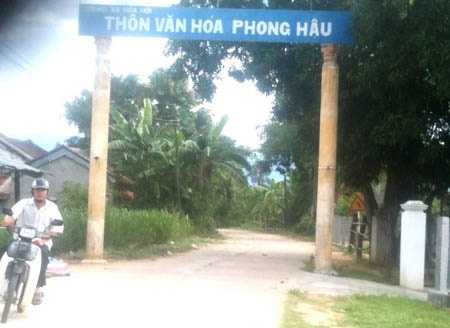 Thôn Phong Hậu nơi bà con nhân dân bị Phan Văn Khương lừa, chiếm đoạt tài sản.