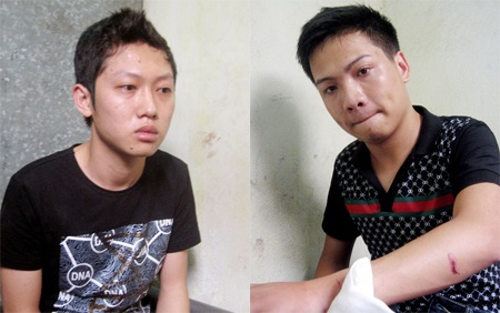 Bắt 4 nghi can giết người ngay gần trụ sở công an phường - 1 Đối tượng Bùi Tiến Hưng và Trần Thanh Lâm.