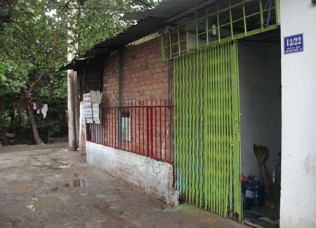 Khu nhà trọ nhà Tuyền, nơi xảy ra vụ việc.