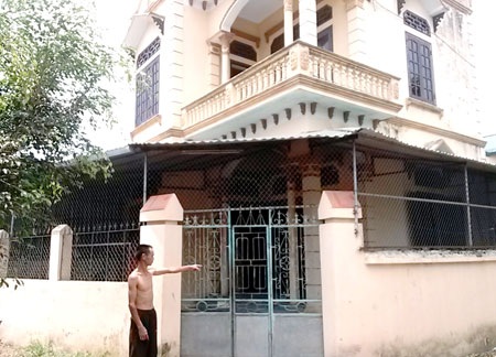 Căn nhà nơi xảy ra vụ cháy kinh hoàng.