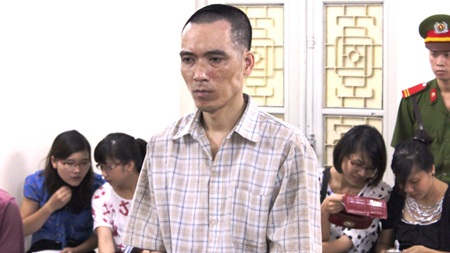 Bị cáo Hải tại phiên tòa sáng nay