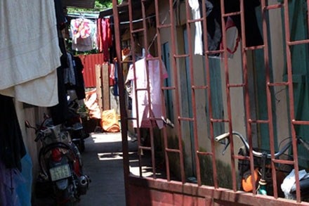 Hiện trường nơi xảy ra vụ việc.