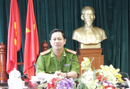 Vụ nổ súng tại Đồng Nai: Hai CSGT bị thương rất nặng - 1 Đại tá Nguyễn Văn Kim tại buổi họp báo