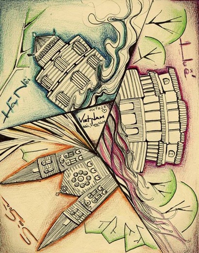 Bức hoạ nổi tiếng của Edvard Munc, “Tiếng thét” được thể hiện sống động với những viên gạch Lego.