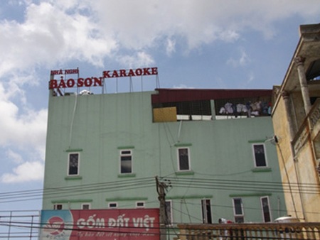 Nhà nghỉ Bảo Sơn, nơi xảy ra vụ việc. Ảnh: CTV