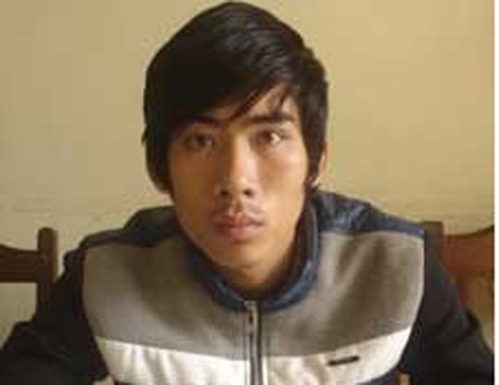 Đối tượng Phạm Văn Thái tại cơ quan Công an