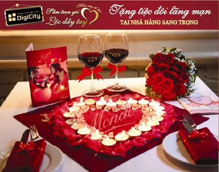 DigiCity tặng khách hàng một bữa tiệc lãng mạn tại nhà hàng sang trọng