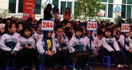 Trường luôn hướng tới tiêu chí Trường học thân thiện, học sinh tích cực.