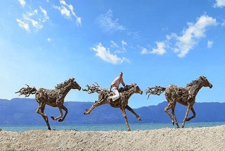 Độc đáo với những tác phẩm Ngựa gỗ chào đón năm giáp Ngọ - 4 Nhữ Trang