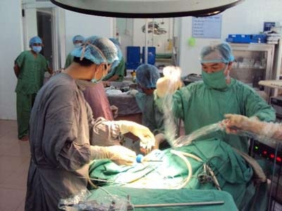 Lần đầu tiên phẫu thuật thành công cắt tử cung qua nội soi  - 1