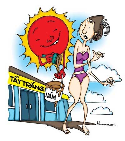 Tẩy trắng da: đẹp trước mắt, hại lâu dài - 1 Tẩy trắng da: đẹp trước mắt, hại lâu dài - 1