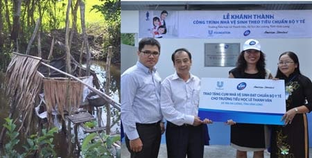 Phòng ngừa dịch bệnh - Bắt đầu từ nhà vệ sinh - 2 Lễ khánh thành công trình Nhà Vệ sinh đạt chuẩn cho trường Lê Thanh Vân- tỉnh Vĩnh Long