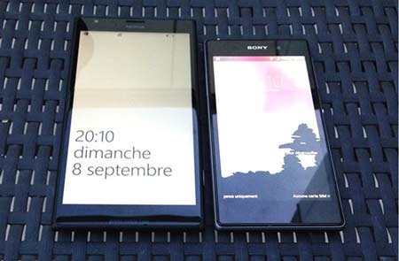 Phablet và cuộc đua nóng bỏng năm 2013 - 2 Phablet mới nhất Lumia 1520 của Nokia so dáng cùng Xperia của Sony