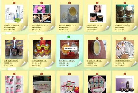 Các sản phẩm tắm trắng bán tràn lan trên mạng