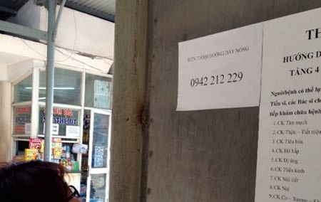 Đường dây nóng ở BV Bạch Mai