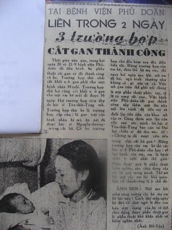 Chuyện vợ Bác sĩ Tôn Thất Tùng nấu cháo bồi dưỡng bệnh nhân - 1 Bài báo năm 1962