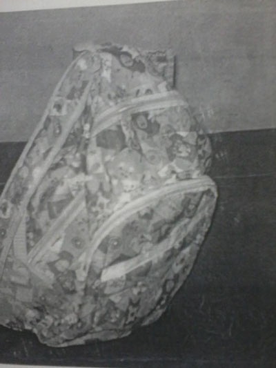 Chiếc ba lô mà sản phụ L. Th. P. T dùng để bỏ bé sau khi đẻ rơi tại bến xe buýt