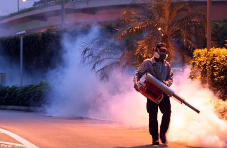 Phun thuốc diệt muỗi ở Singapore