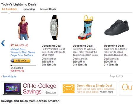 Mua hàng từ Amazon.com có dễ? - 1 Các deal trên amazon.com đều diễn ra trong thời gian rất ngắn