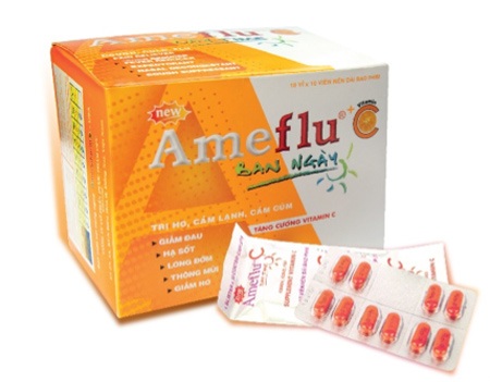 Thuốc Ameflu Daytime +C được trao giải “Ngôi sao thuốc Việt – 2014” - 1 Một viên thuốc cảm c˺m Ameflu Daytime+C điều trị hết nhanh
sáu triệu chứng cảm cúm.