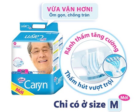 Caryn ra mắt tã giấy người lớn cỡ M mới, thêm lựa chọn về kích cỡ - 1 Caryn ra mắt tã giấy người lớn cỡ M mới, thêm lựa chọn về kích cỡ