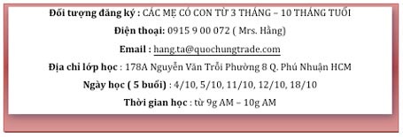 Tanamera Kidz tổ chức lớp học massage cho bé miễn phí - 4 Mọũ thông tin chi tiết truy
cập website