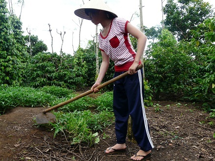 Ngoài thời gian học, Diệu rất chăm chỉ làm việc nhà phụ giúp bố mẹ.