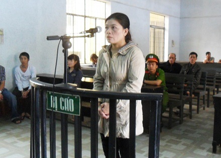 Bị cáo Hoàng Thị Lan tại phiên tòa phúc thẩm sáng 19/7.