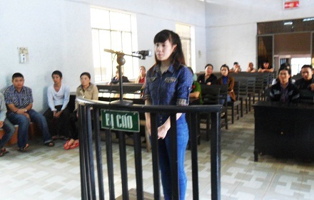 Bị cáo Trinh tại phiên tòa phúc thẩm.