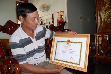 Ông Trương Hoàng - đại diện Tộc trưởng tộc Trương Văn, xã Nam Đà,huyện Krông Nô, tỉnh Đắk Nông.