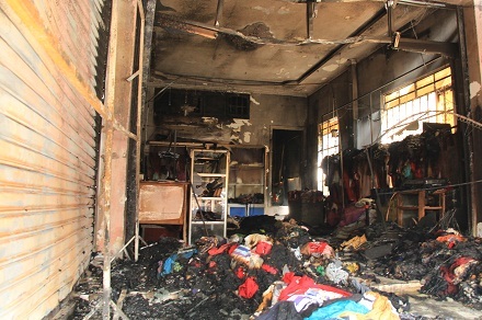 Hiện trường vụ cháy.