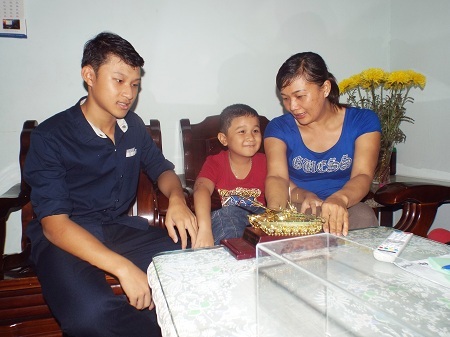 Chị Nụ cùng 2 con trai