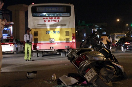 Hiện trường vụ tai nạn.