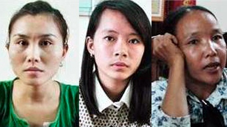 16 tuổi tham gia đường dây “buôn người” - 1 Các đối tượng Hương, Mai Anh, Toàn