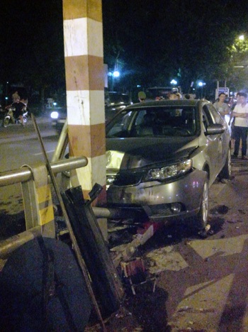 Hiện trường vụ tai nạn.