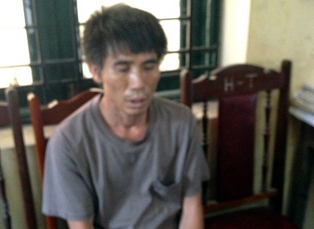 Đối tượng Chín tại cơ quan công an