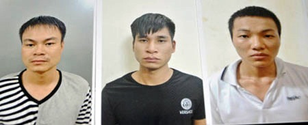 3 đối tượng bị cảnh sát bắt giữ.