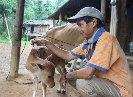 Ông Quê cầm chiếc chân thứ 5 khác thường.