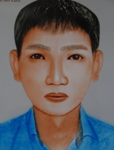 Hung thủ được khắc họa giống đến 90% đối tượng gây án giết hại anh Hiệp (Ảnh do PC45 cung cấp).
