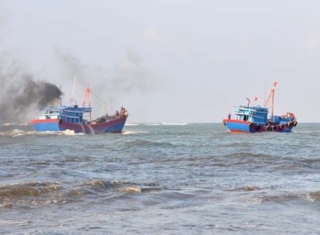 Vụ tai nạn  khiến thuyền trưởng chết và 2 ngư dân mất tích (Ảnh minh họa)