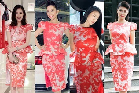 Á hậu Dương Thùy Linh và MC Ngọc Trinh cũng có pha đụng hàng 