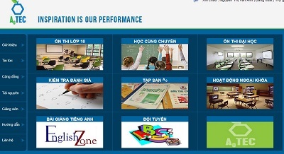 Sắp ra mắt mô hình “học cùng trường chuyên” - 1 Giao diện của trường trực tuyến A0. Dự kiến sẽ chính thức hoạt động vào ngày 4/9 tới.
