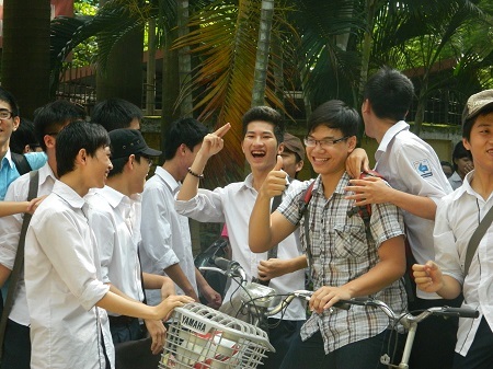 Tâm trạng thoải mái trước kỳ thi.