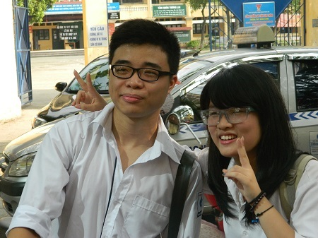 Tâm trạng thoải mái trước kỳ thi.