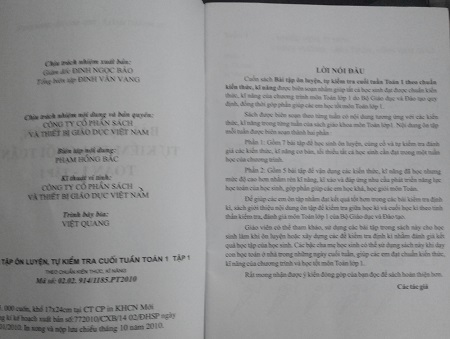 Công ty cổ phần sách và thiết bị giáo dục Việt Nam chịu trách nhiệm nội