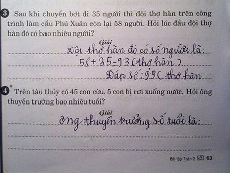 Thực chất bài toán “con cừu và ông thuyền trưởng” - 1 Bài toán lớp 2 gây bão trong dư luận.