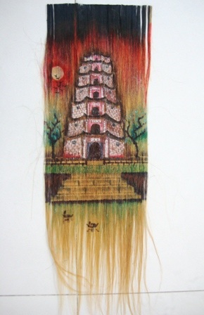 Vẽ tranh trên... tóc - 8