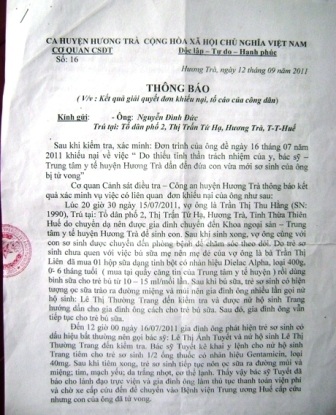 Vụ trẻ 1 ngày tuổi chết bất thường: Gia đình nạn nhân tiếp tục khiếu nại - 1