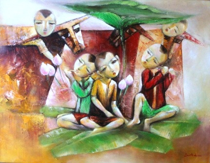 Xem phòng tranh 20/11 đẹp dung dị của thầy cô giáo mỹ thuật - 29